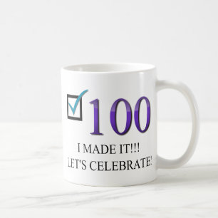 100. födelsedag för lycklig kaffemugg