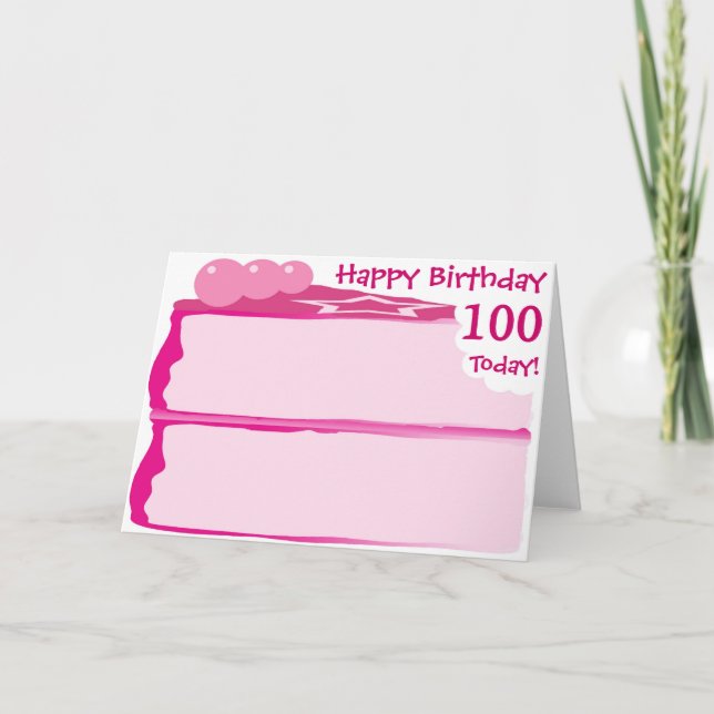 100. födelsedag för lycklig kort (Framsida)
