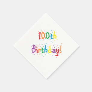 "100. födelsedag! "Pappra servetter