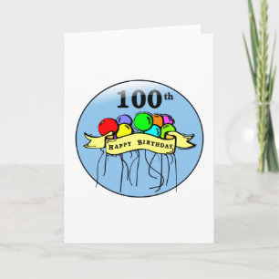 100. födelsedagballons för lycklig kort