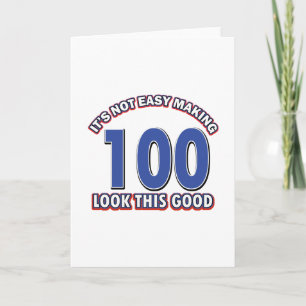 100. födelsedagdesigner kort