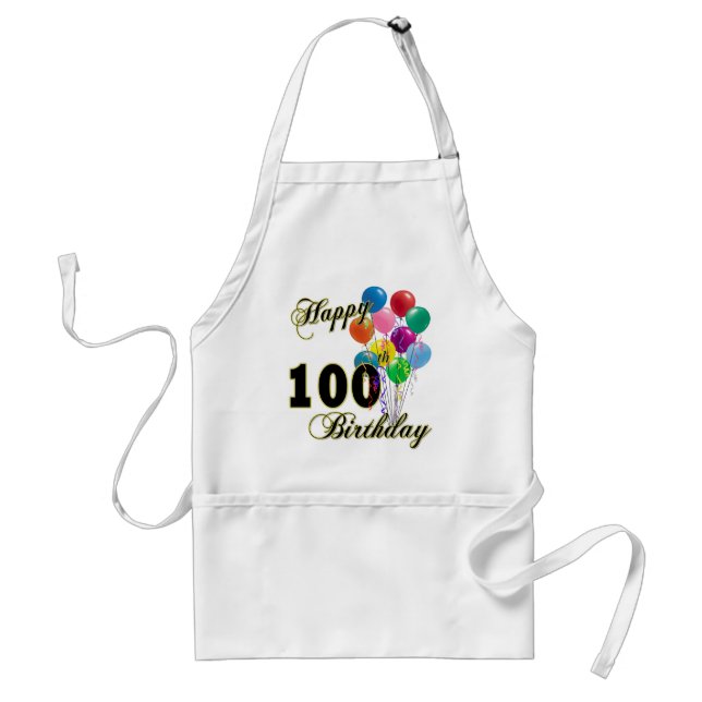100. födelsedaggåvor för lycklig och förkläde (Framsidan)