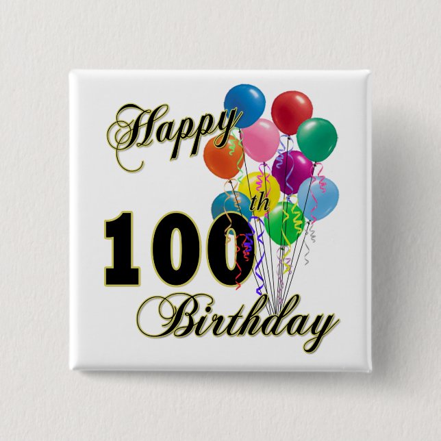 100. födelsedaggåvor för lycklig och knapp (Framsida)