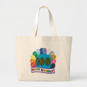100. Födelsedaggåvor med blandad ballongdesign Jumbo Tygkasse