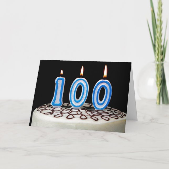 100. Födelsedagtårta Kort (Framsida)
