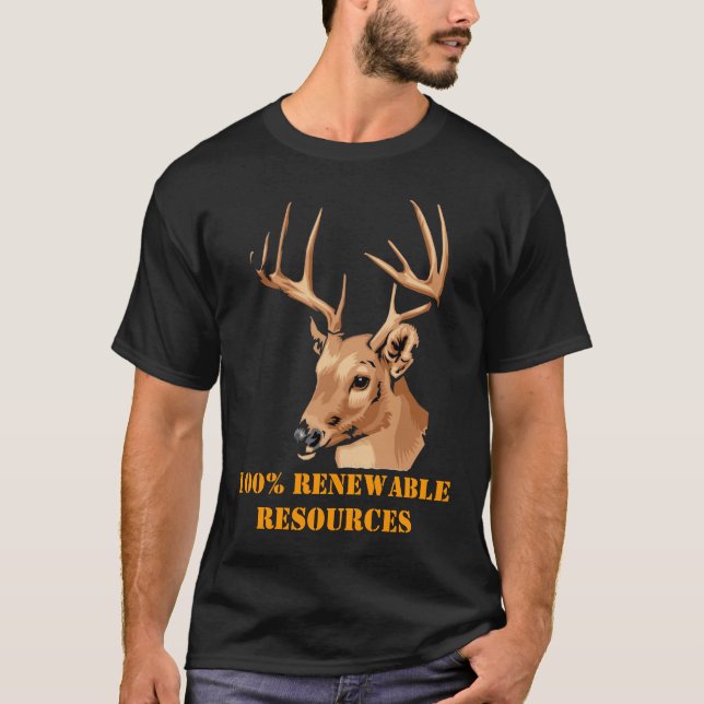 100% förnybara resurser t-shirt (Framsida)