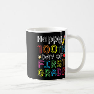 100 första Klass-dagen - färgfull 100-dagarsgåva Kaffemugg