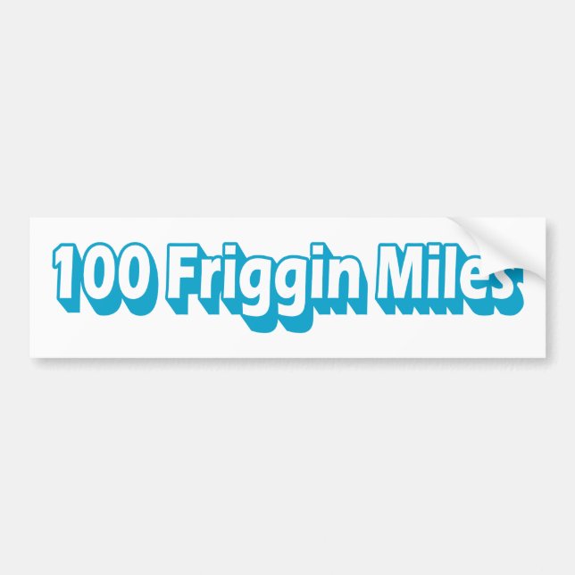 100 friggin Miles Ultra Running Bildekal (Framsidan)
