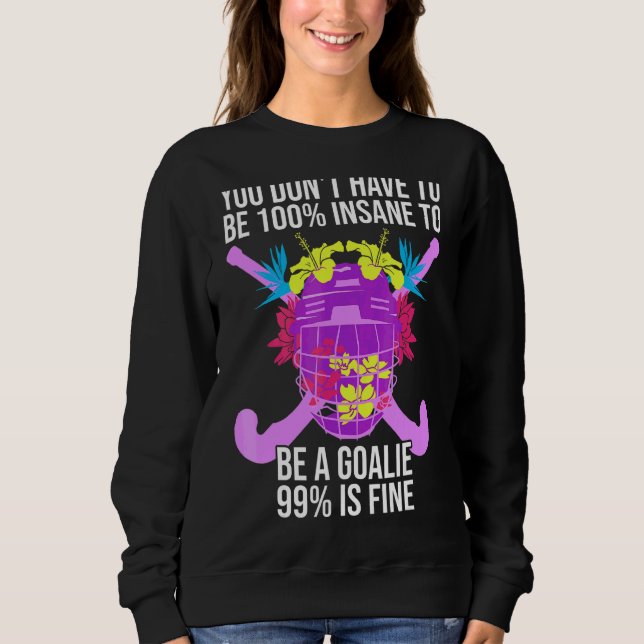 100 galet Fält Hockey Goalie T Shirt (Framsida)