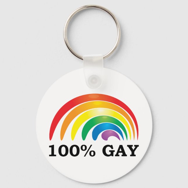 100 % Gay Nyckelring (Framsida)