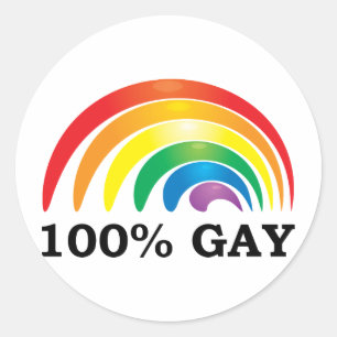 100 % Gay Runt Klistermärke