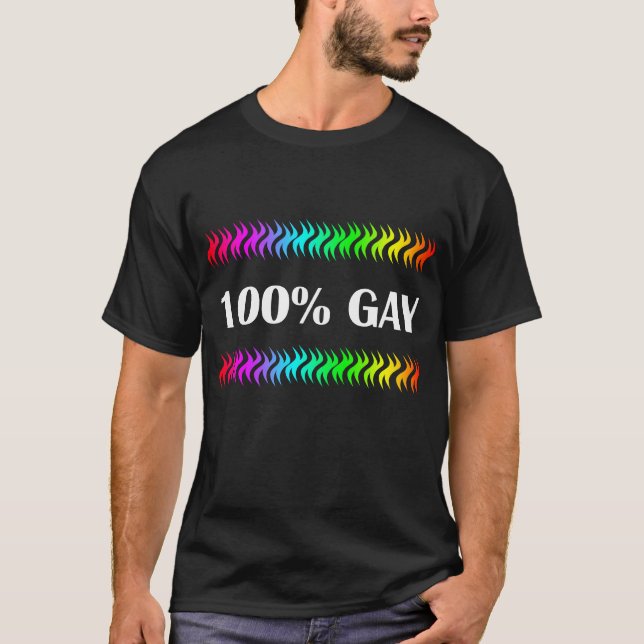 100 % Gay T Shirt (Framsida)