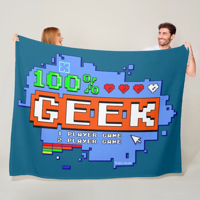 100% Geek Fleecefilt (På plats)