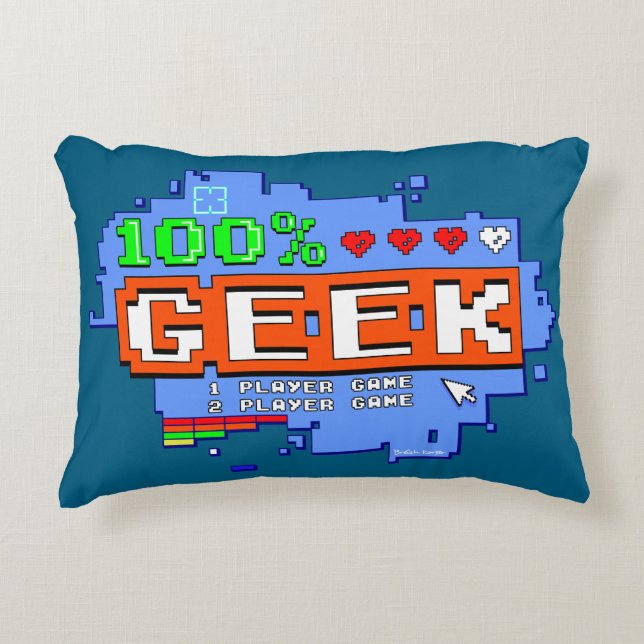 100% Geek Prydnadskudde (Framsidan)