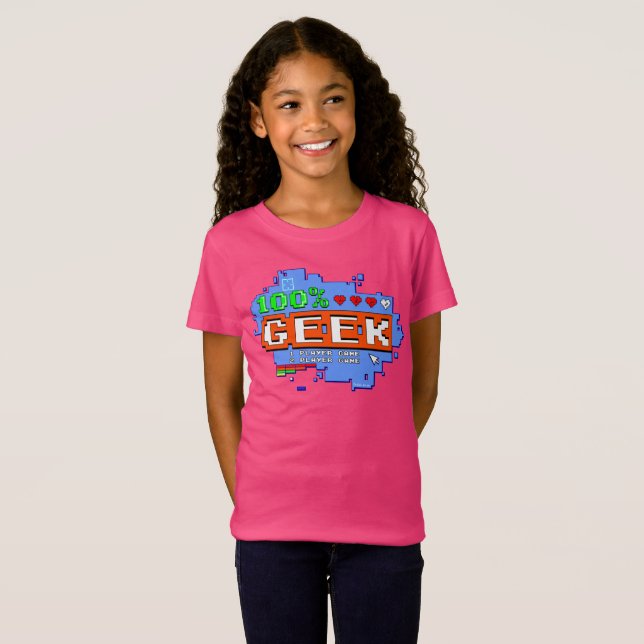 100% Geek T Shirt (Hel framsida)