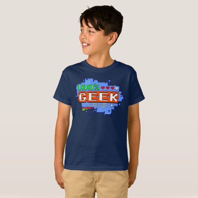 100% Geek T Shirt (Hel framsida)