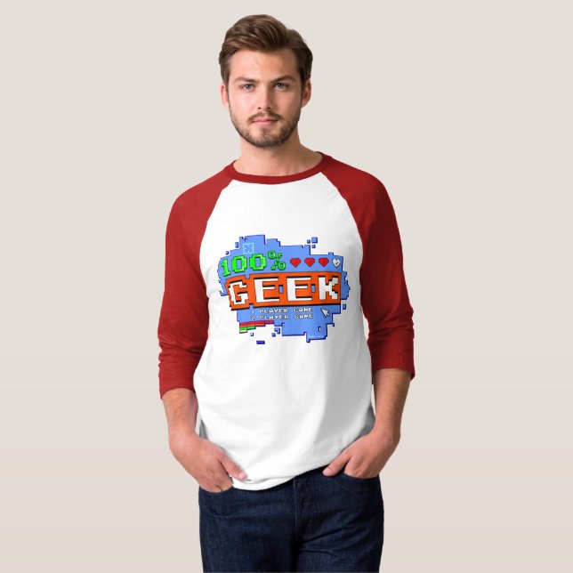 100% Geek T Shirt (Hel framsida)