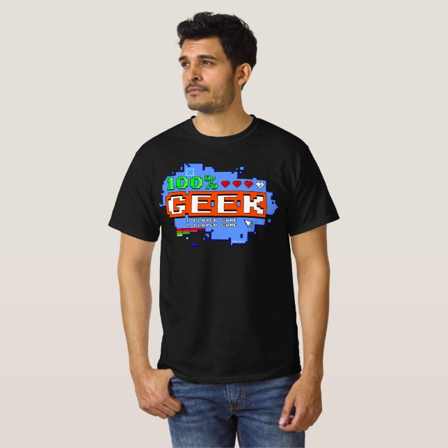 100% Geek T Shirt (Hel framsida)