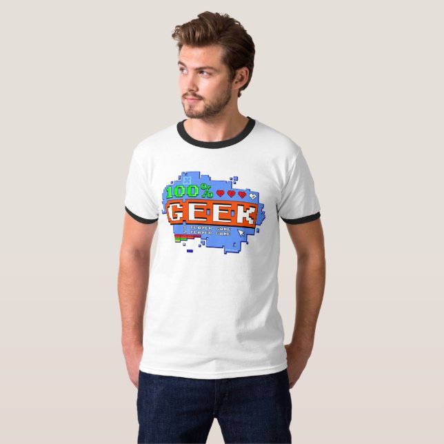 100% Geek T Shirt (Hel framsida)