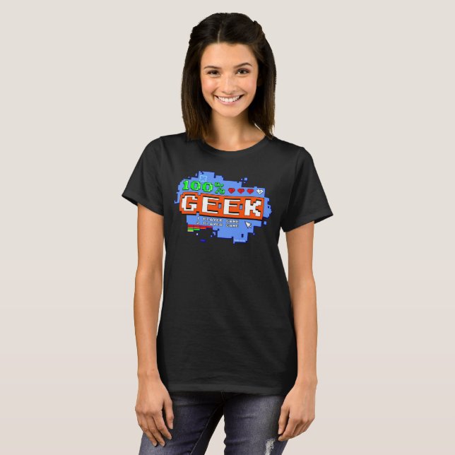 100% Geek T Shirt (Hel framsida)