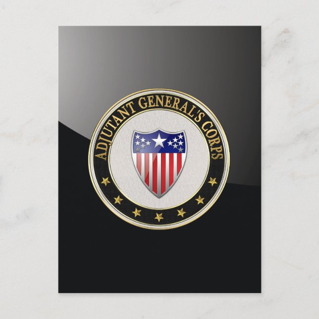 [100] Generalsekreterarens kår Gren Insignia [3D] Vykort (Framsida)