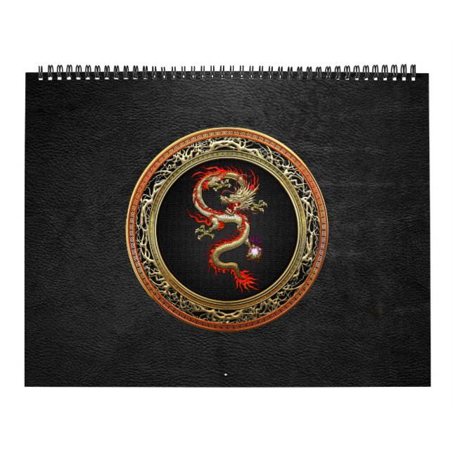 [100] Golden Chinese Dragon Fucanglong Kalender (Omslag)