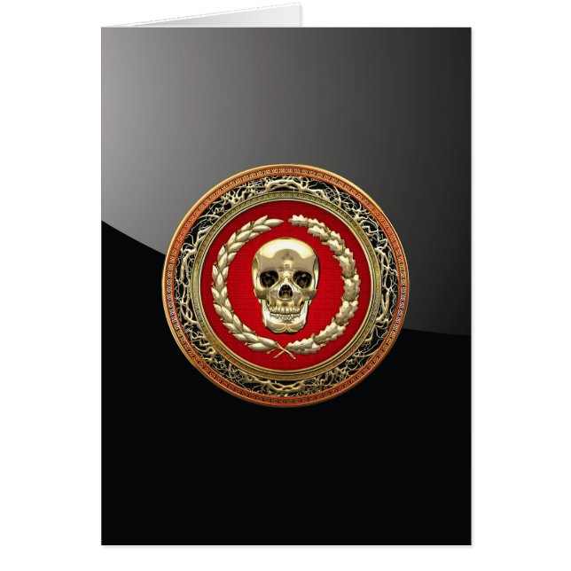 [100] Golden Skull Hälsningskort (Framsidan)