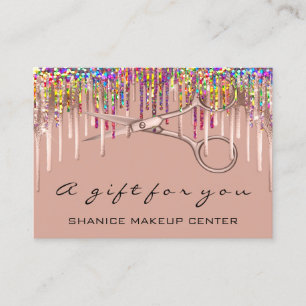 100 Hairdresser Holograph Unicorn Visitkort
