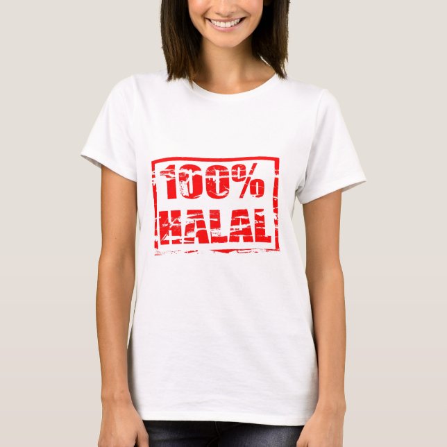100 % halal t shirt (Framsida)
