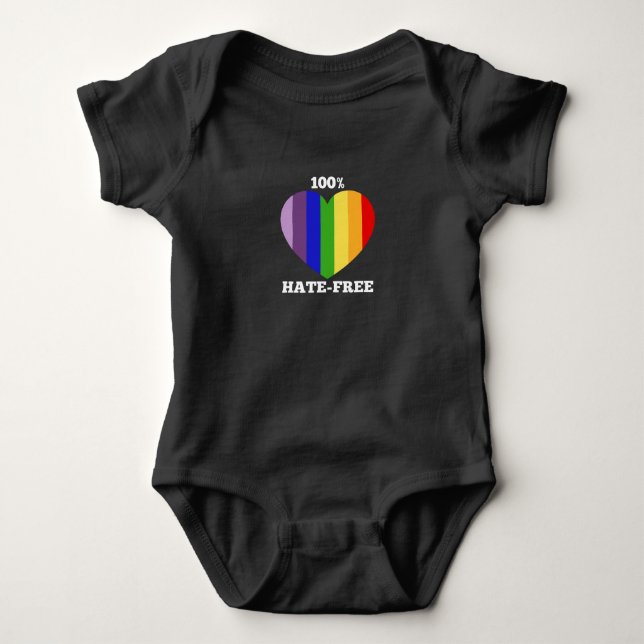 100% Hat-Fri baby som är i ett stycke Tee (Framsida)
