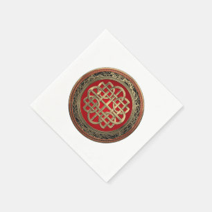 [100] Helig Celtic Guld Knot Kor Pappersservett
