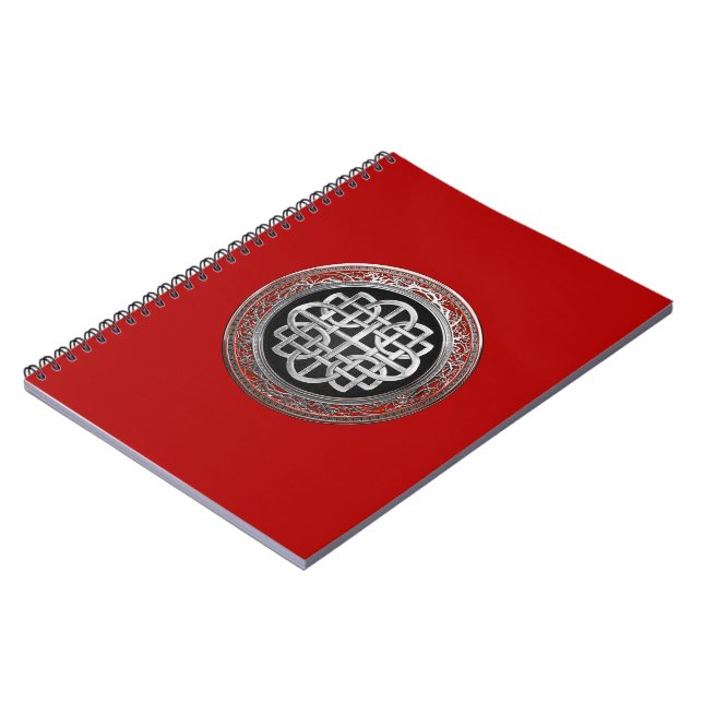 [100] Helig Celtic Silver Knot Kor Anteckningsbok (Vänstra Sidan)