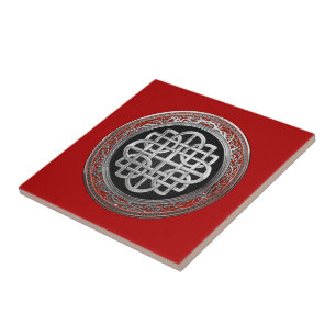 [100] Helig Celtic Silver Knot Kor Kakelplatta