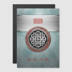 [100] Helig Celtic Silver Knot Kor Magnetisk Inbjudningskort