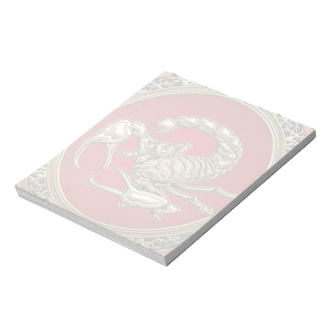 [100] Helig Golden Scorpion on Red Anteckningsblock (Roterad)