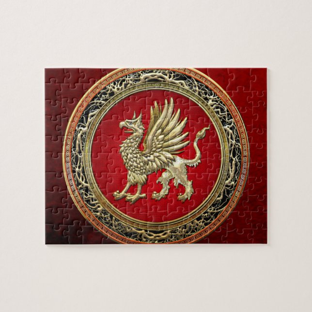 [100] Helig Guld Griffin Pussel (Horisontell)
