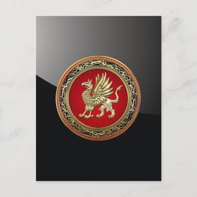 [100] Helig Guld Griffin Vykort (Framsida)