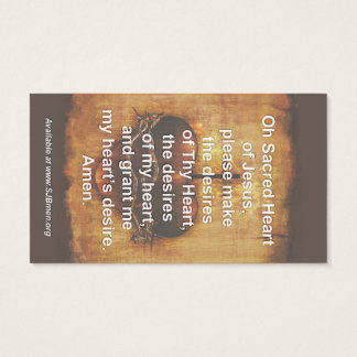 100 Helig Heart Prayer-kort Visitkort
