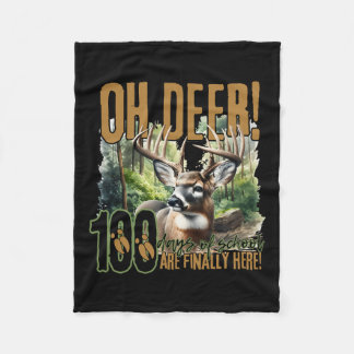 100 Hjortars skoldag är här Hjort 1 Fleecefilt