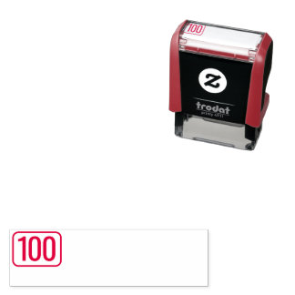 100 i rektangel självfärgande stämpel