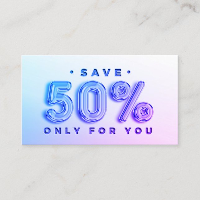 100 INFOGA QR-KOD 50% RABATT LOGO ROSA VISITKORT (Framsida)