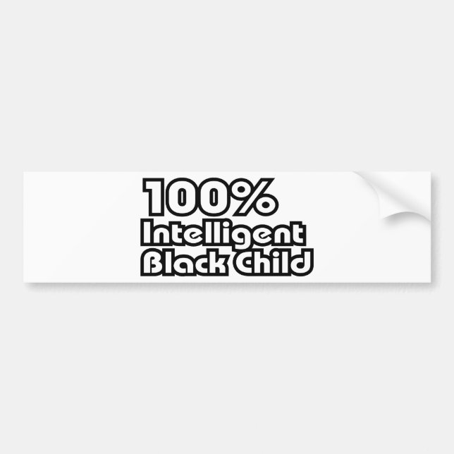 100 % Intelligent Black Child Bildekal (Framsidan)