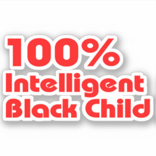 100 % Intelligent Black Child Klistermärken