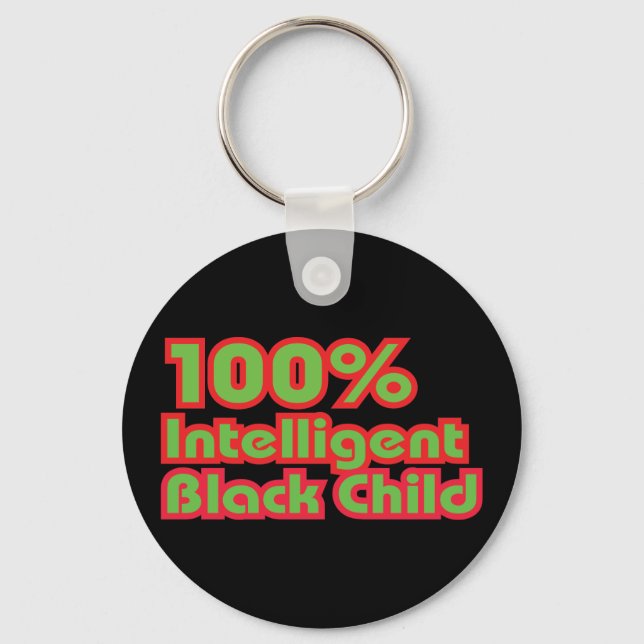 100 % Intelligent Black Child Nyckelring (Framsida)