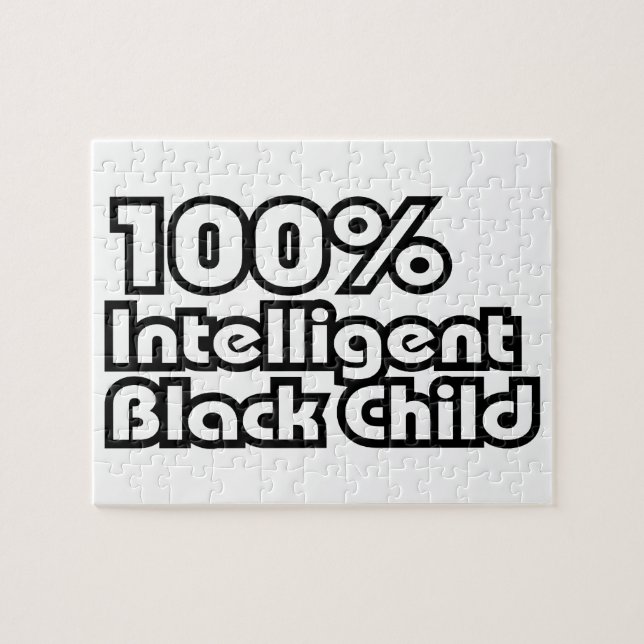 100 % Intelligent Black Child Pussel (Horisontell)