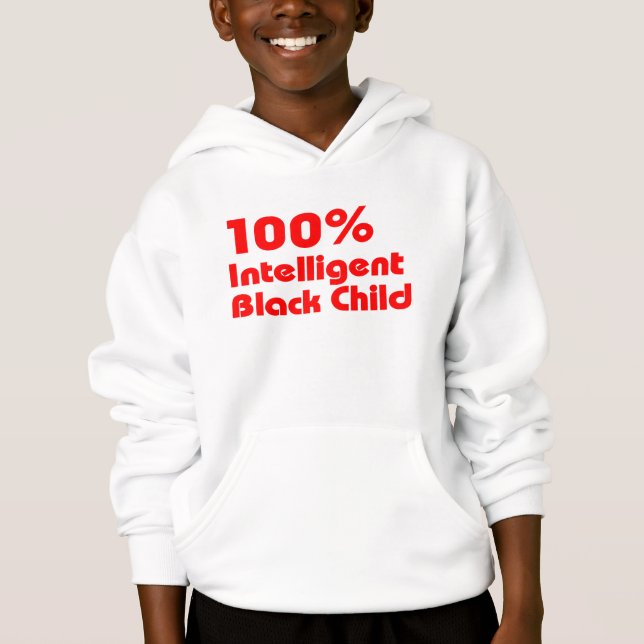 100 % Intelligent Black Child T-shirt (Framsida)