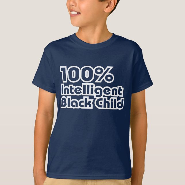 100 % Intelligent Black Child Tee (Framsida)