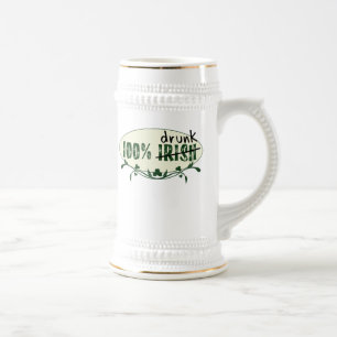 100 % Irish Drunk Stein Sejdel