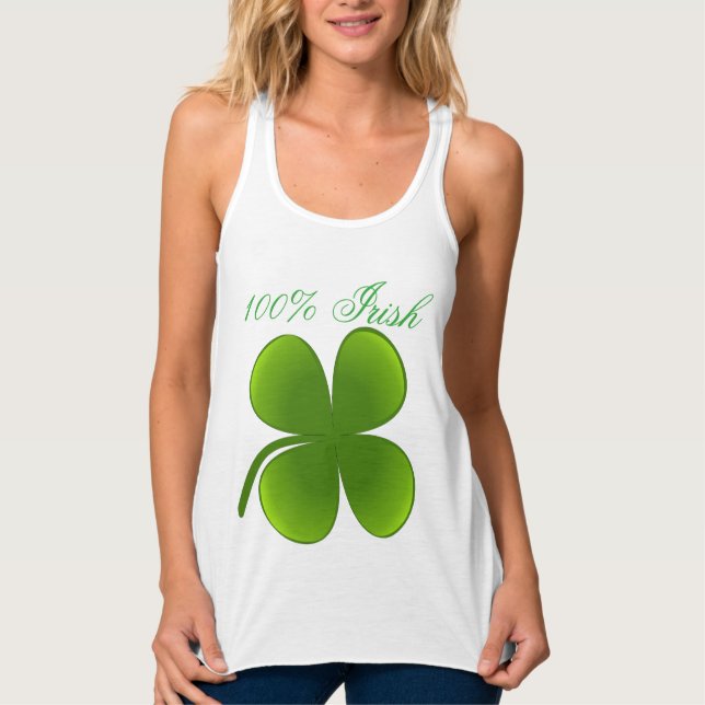 100 % Irish Thunder_Cove Linne Med Racerback (Framsida)