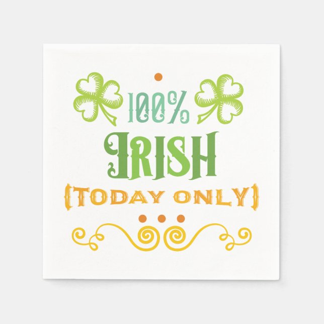 100 % Irish Today Ord Art Pappersservett (Framsidan)